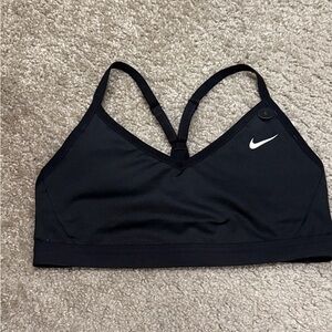 Nike Black Sports Bra with White Swoosh